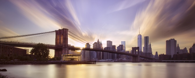 Sunset over the Brooklyn bridge on the memorial day 9