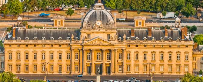 Ecole militaire in the city of Paris in france